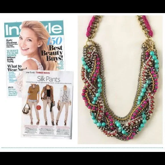 Stella & Dot | Vivid Bamboleo Rhinestone+Handwoven Cupchain Statement Ne… - Picture 12 of 16